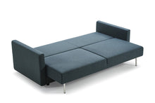 Load image into Gallery viewer, Long Arm Sofa Bed With Storage Space - Blue / Green