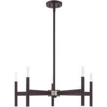 Load image into Gallery viewer, 20'' 5-Light Dimmable Chandelier & Shades - Bronze