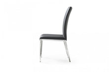 Load image into Gallery viewer, Upholstered Faux Leather Dining Side Chairs (Set of 2) - Dark Gray