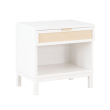 Load image into Gallery viewer, Blake - Cane 1 Drawer Nightstand With Cane Front - White