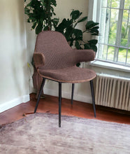Load image into Gallery viewer, Stylish Fabric And Faux Leather Accent Chair - Brown