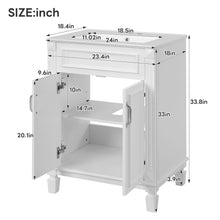 Load image into Gallery viewer, Bathroom Vanity With Top Sink, Cabinet With 2 Soft Closing Doors