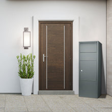 Load image into Gallery viewer, Steel Large Single Compartment Locking Parcel Drop Box With Keyed Access - Gray