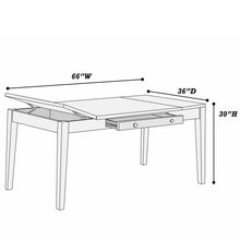 Load image into Gallery viewer, Dining Table With Built In Lift Top Storage And Drawer, Rectangular Furniture - Walnut