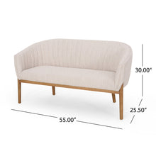 Load image into Gallery viewer, Mid Century Modern Loveseat With Channel Stitched Backrest