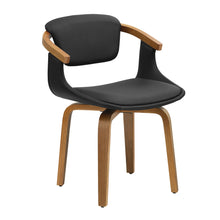 Load image into Gallery viewer, Faux Leather Dining Arm Chair - Black