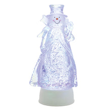 Load image into Gallery viewer, Plastic Christmas Snowman Tabletop Sculpture With LED - Clear