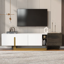 Load image into Gallery viewer, TV Stand With 1 Drawer, 2 Cabinets And Adjustable Shelves