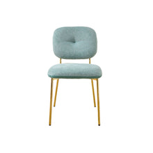 Load image into Gallery viewer, Modern Dining Chairs (Set of 2) Upholstered Accent Chairs With Metal Legs Space Saving Contemporary Seating - Green