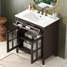 Load image into Gallery viewer, Bathroom Vanity With Ceramic Sink, Adjustable Shelf & Tip Out Tray