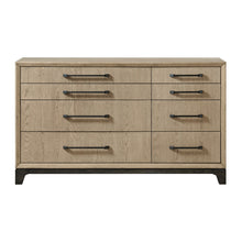 Load image into Gallery viewer, 8 Drawer Dresser With Feet And Pulls - Brown