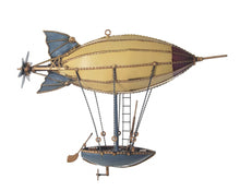 Load image into Gallery viewer, Steampunk Airship Model - Blue / Yellow