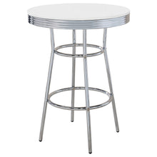Load image into Gallery viewer, Midge - 3 Piece Round 1950S Bistro Pub Bar Table Set With Upholstery - White