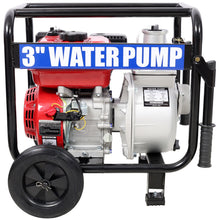 Load image into Gallery viewer, Gas Engine Powered Water Pump 3" Inlet & Outlet 7Hp 212Cc Epa Certified With Wheels And Handle - Black / Red