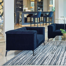 Load image into Gallery viewer, Darci - Accent Armchair With Seating And Tapered Legs - Blue