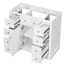 Load image into Gallery viewer, Modern Bathroom Vanity Base Only With 1 Cabinet And 6 Drawers