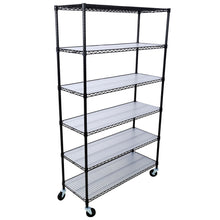 Load image into Gallery viewer, 6 Tier 6000Lbs Capacity Nsf Metal Shelf Wire Shelving Unit, Heavy Duty Adjustable Storage Rack With Wheels & Shelf Liners For Commercial Grade Utility Steel Storage Rack