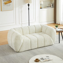 Load image into Gallery viewer, Quilted Cloud Sofa With Rounded Armrests And Piano Key Backrest Design