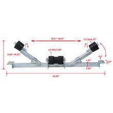 Load image into Gallery viewer, Heavy Duty Boat Trailer Support Bracket With Keel Rollers