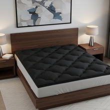 Load image into Gallery viewer, 2" Black Cotton Twin Mattress Topper