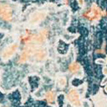 Load image into Gallery viewer, 3' X 5' Ivory Pink And Blue Medallion Distressed Washable Area Rug
