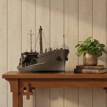 Load image into Gallery viewer, Hand Painted Model Boat (624259) - Dark Gray
