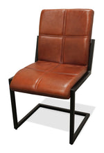 Load image into Gallery viewer, Upholstered Leather Dining Side Chair - Cinnamon / Black