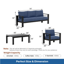 Load image into Gallery viewer, Outdoor Patio Set, All-Weather With Thick Cushions
