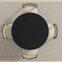 Load image into Gallery viewer, 42" Black Solid Wood Round Top Dining Table