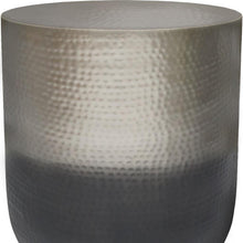 Load image into Gallery viewer, Metal Round End Table - Silver / Black