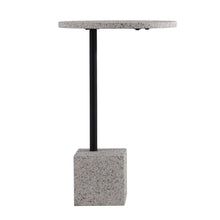 Load image into Gallery viewer, Faux Marble Round End Table - Black