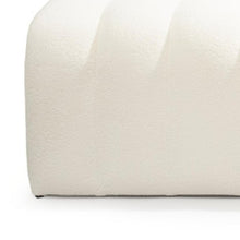 Load image into Gallery viewer, 59" White Tufted Boucle Upholstered Bench