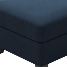 Load image into Gallery viewer, 25" Black Velvet Storage Ottoman