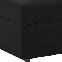 Load image into Gallery viewer, 30" Black Velvet Storage Ottoman