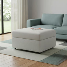 Load image into Gallery viewer, 30" Black Velvet Storage Ottoman