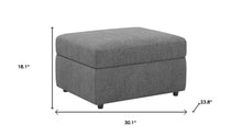 Load image into Gallery viewer, 30" Black Velvet Storage Ottoman