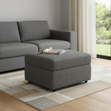 Load image into Gallery viewer, 30" Black Velvet Storage Ottoman