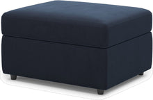 Load image into Gallery viewer, 30" Black Velvet Storage Ottoman