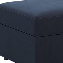 Load image into Gallery viewer, 30" Black Velvet Storage Ottoman