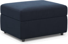 Load image into Gallery viewer, 30" Black Velvet Storage Ottoman