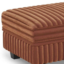 Load image into Gallery viewer, 30" Black Faux Fur Storage Ottoman