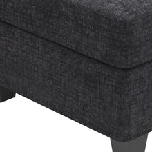 Load image into Gallery viewer, 25" Black Velvet Storage Ottoman
