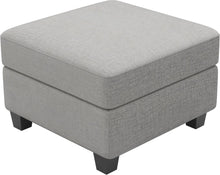 Load image into Gallery viewer, 25" Black Velvet Storage Ottoman