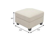 Load image into Gallery viewer, 25" Black Velvet Storage Ottoman