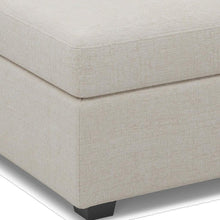 Load image into Gallery viewer, 30" Beige and Black Chenille Storage Ottoman