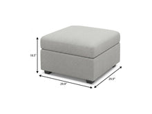Load image into Gallery viewer, 30" Beige and Black Chenille Storage Ottoman