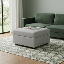 Load image into Gallery viewer, 30" Beige and Black Chenille Storage Ottoman