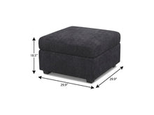 Load image into Gallery viewer, 30" Beige and Black Chenille Storage Ottoman