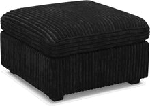 Load image into Gallery viewer, 30" Beige and Black Chenille Storage Ottoman