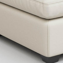 Load image into Gallery viewer, 32" Beige and Black Velvet Ottoman